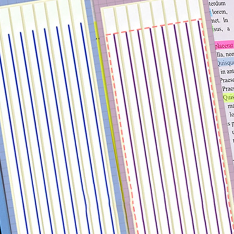 Autocollants de couleur fluorescents transparents, étiquette d'index, drapeau, Note Macaron pour enfants, papeterie cadeau, fournitures scolaires