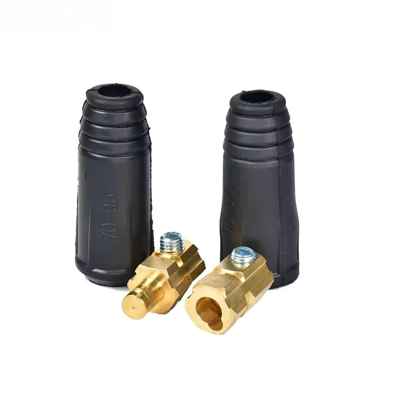 70-95mm² European Style Welding Cable Quick Connector Plug Socket for Welder Torch Lead Wire Extension Coupler