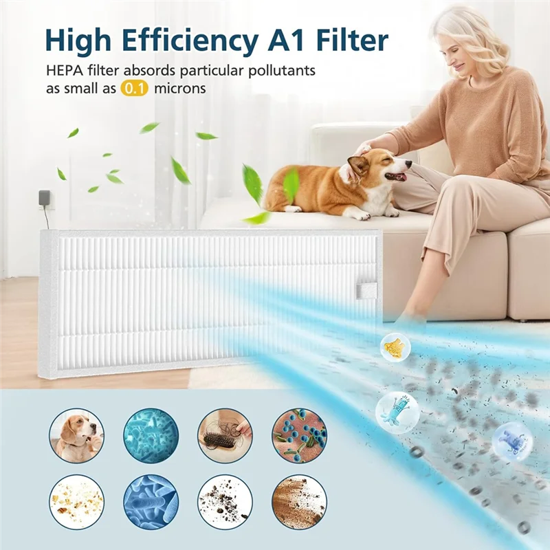 

A61I Vacuum Parts Forropvacnic A1 S1, Fortipdiy G90, Forvipsun Z1 Robot Vacuum Side Brush Hepa Filters