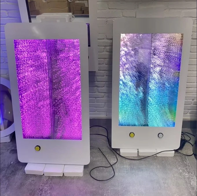 

Sensory Light Emitting Diode Bubble Wall Color Changing Therapy Calming Waterfall Panel Training Equipment ADHD