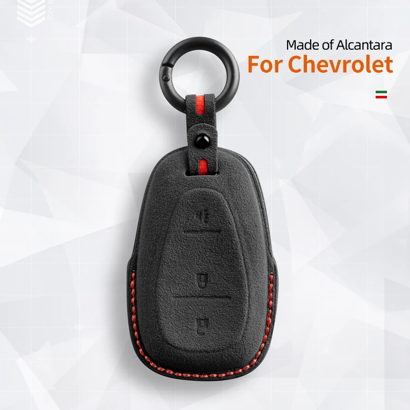 

Suede Car Key Case for Chevrolet Malibu Camaro Cruze Traverse Spark Equinox Sonic Volt Button Protect Shell