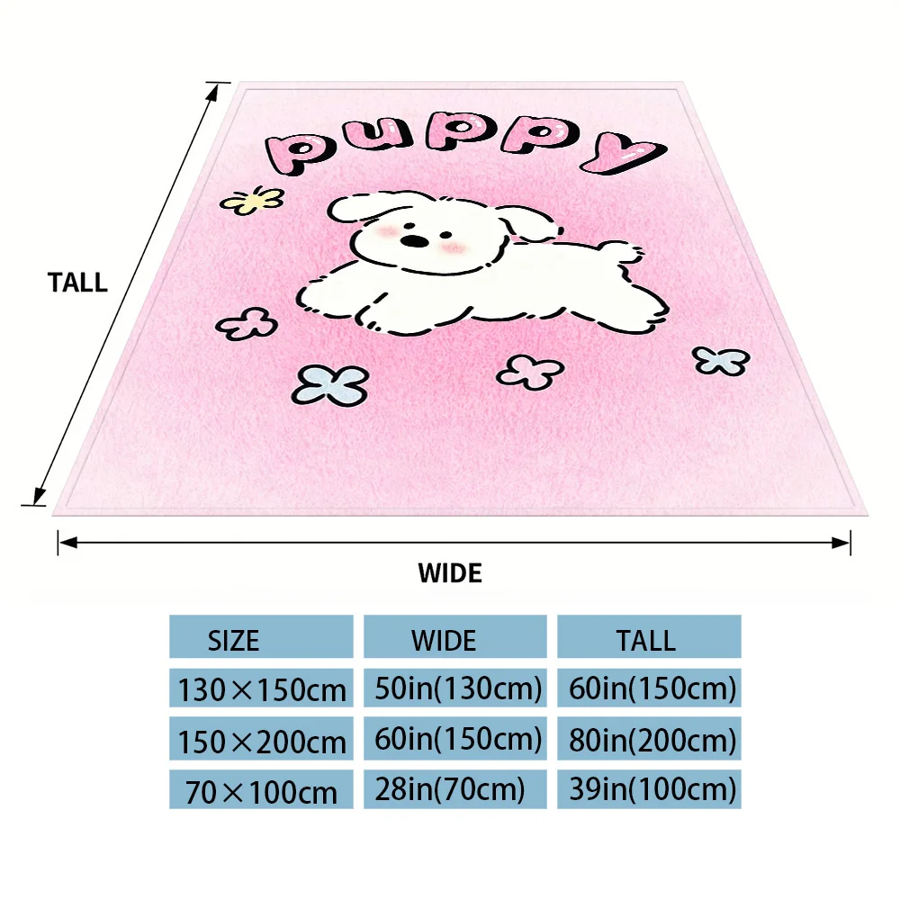 Soft-P Puppy Nap Blanket,Flannel Blanket,Suitable For Sofas,Beds,Cars,Rooms,Offices,Camping,Exquisite Gift Blankets