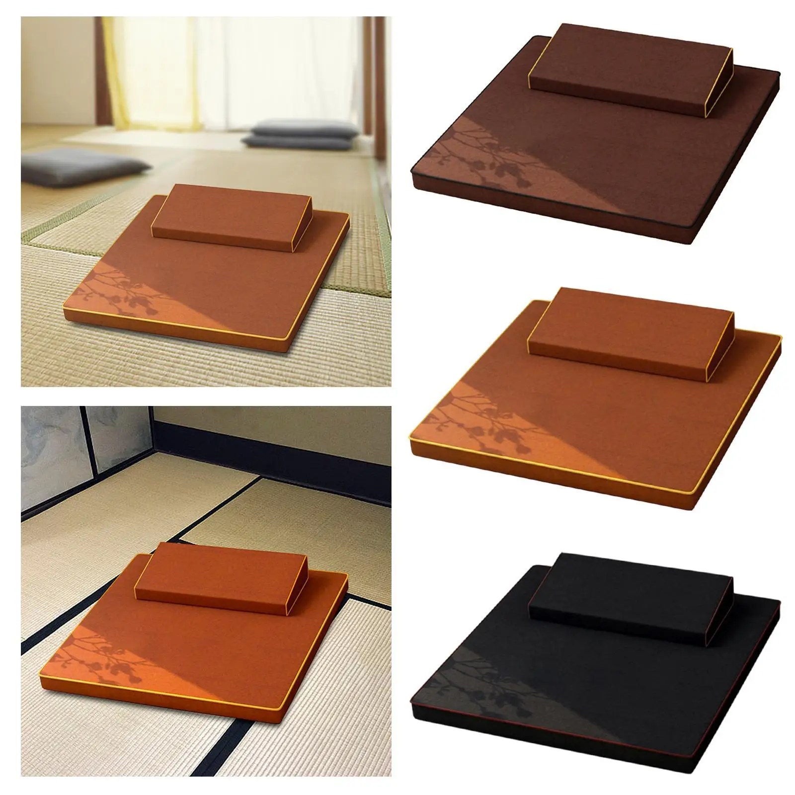 مجموعة وسائد التأمل سهلة التخزين وسادة المقعد لغرفة النوم فن الشاي