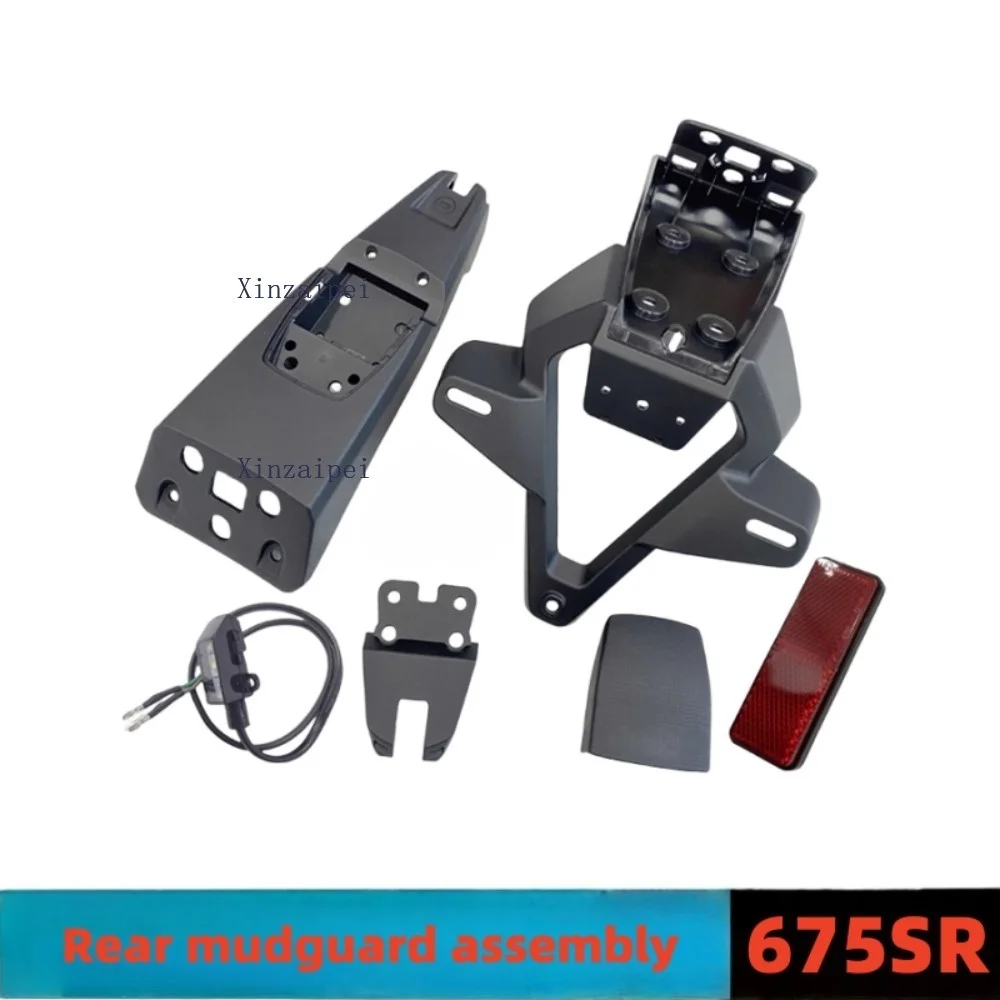 For CFMOTO 675SR 675NK Rear Mudguard Assembly License Plate Light Reflective Plate Rear Decorative Panel CF650-10-11 Accessories