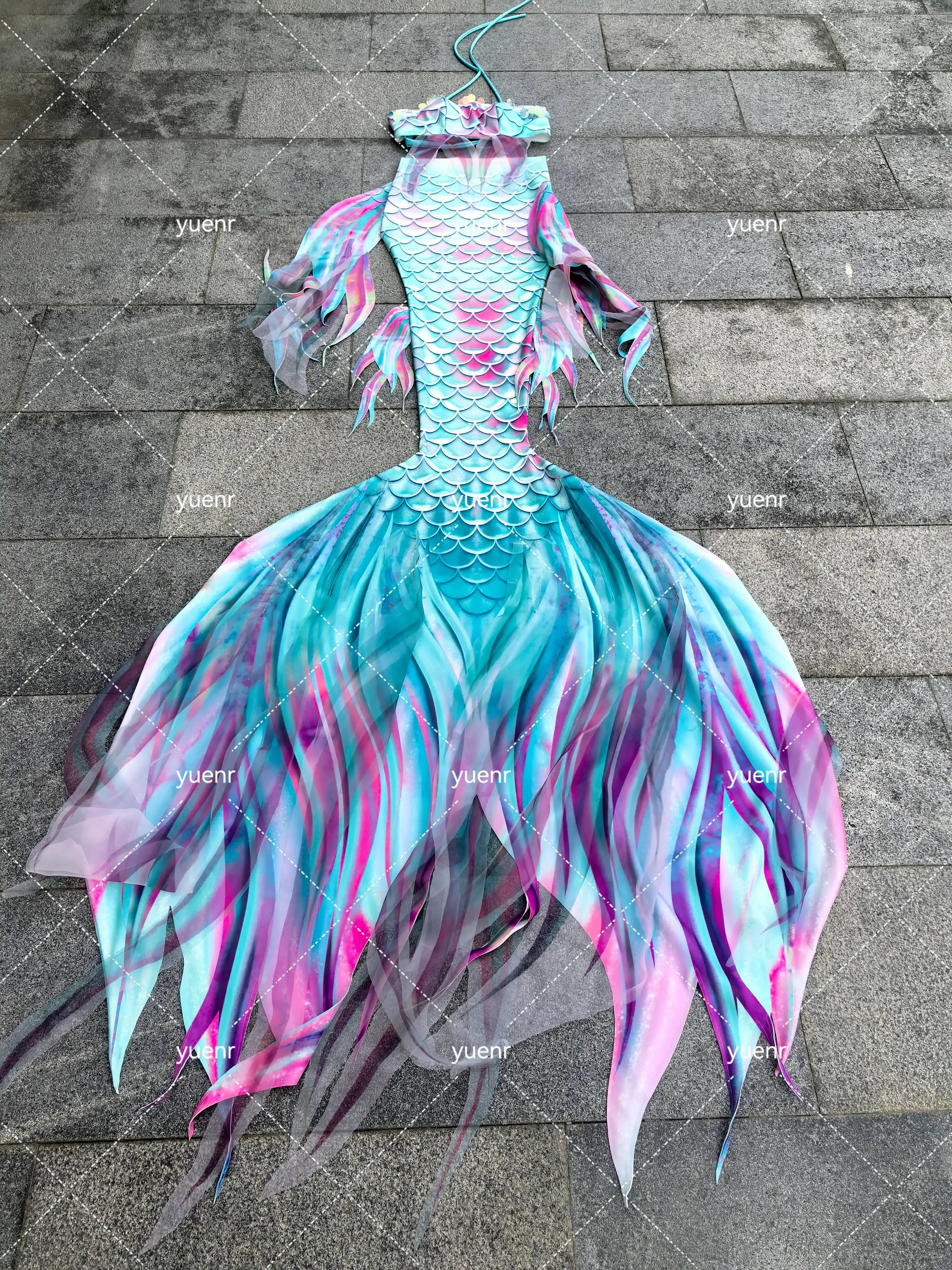 New Design Oceanarium Mermaid Swimsuit Stretchy Simulated Mermaid Tail Role Play Shooting Diving HD Fish Tail g38