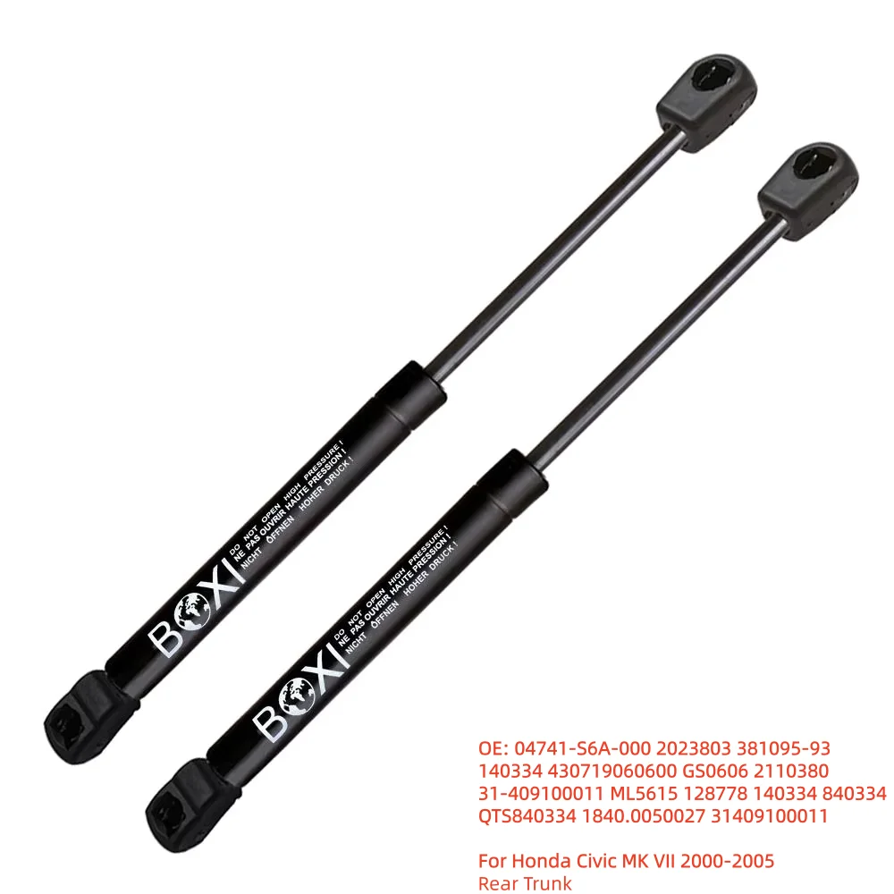 

BOXI 2pcs Rear Boot Gas Spring Shock Lift Strut Support Bar Rod For Honda Civic MK VII 2000 - 2005 04741-S6A-000 Lift Struts