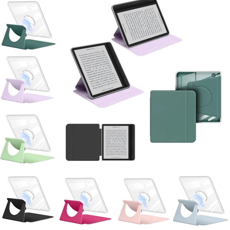 

Clear Back Smart Cover for Tolino Vision Color 2024 Case Tolino Vision6 7" Ebook Case Magnetic Detachable Acrylic Stand Cover