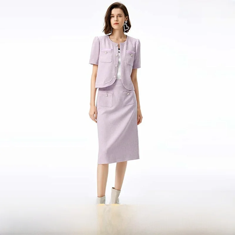 spring-ort-sve-slim-fit-jaet-knee-length-color-f-skirt-women's-26-faion-commute-sle-decorative-button