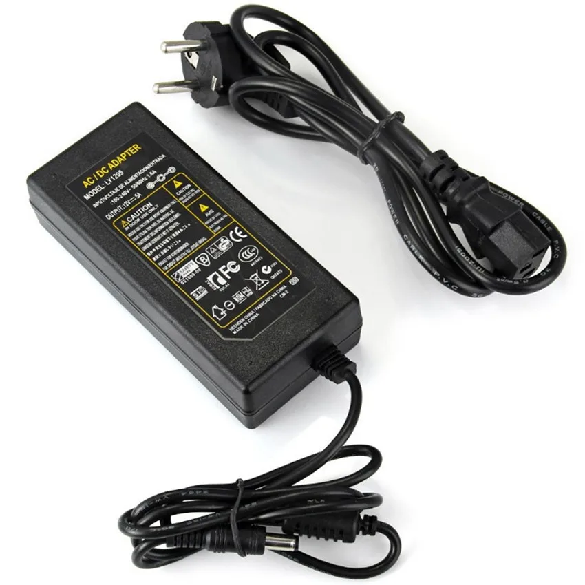 12V 5A Power Adapter DC Adapters US Plug Switching Power Supply Charger Supply For Surveillance Camera LED Light Router 1m