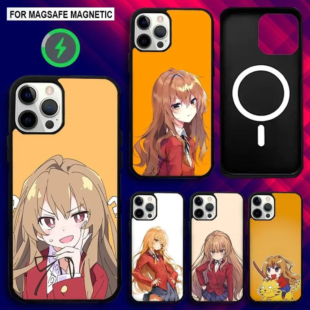 

T-Taiga Toradora Aisaka Phone Case For iPhone 16e,16,15,14,13,12,11,Plus,Pro,Max,Mini Magsafe Magnetic Wireless Charging