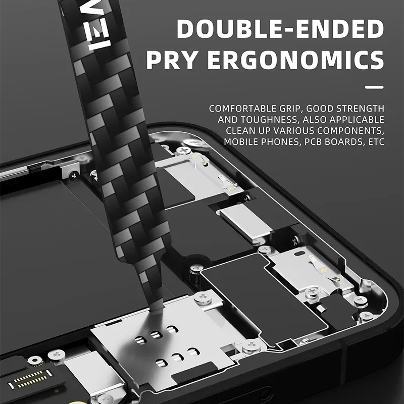 Luowei High Hardness Carbon Fiber Tin Scraper Anti Static Non Magnetic Mobile Phone Battery Cell Pry Knife Disassembly Tool