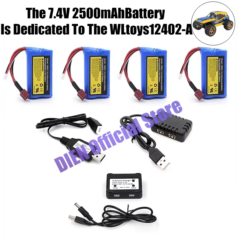 WLtoys 144001124018 124019 144010 124016   12402-A Spezial-Lithiumbatterie 7,4 V 2500 mAh 2S 10C Anwendbar für alle SCY-Modelle