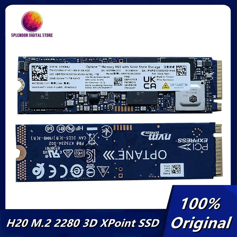 

Original H20 32G+1TB, 32G+512GB M.2 2280 NVME PCIe3.0 3D XPoint SSD For Intel Optane