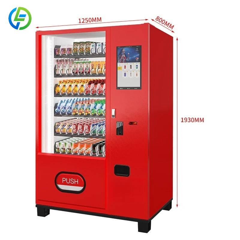 FL Customized Touchscreen Operated Snack and Beverage Vending Machine Easy Operation Vending Machine for Hospital