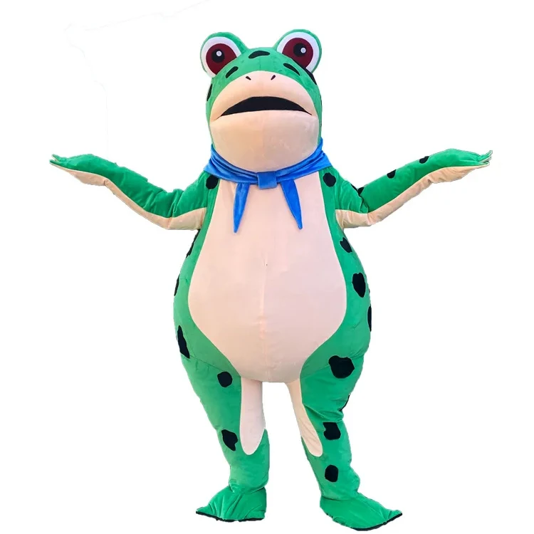 

2023 Hot Sale Cartoon Inflatable Frog Mascot Costume Funny Inflatable Frog Show Costume for Adults