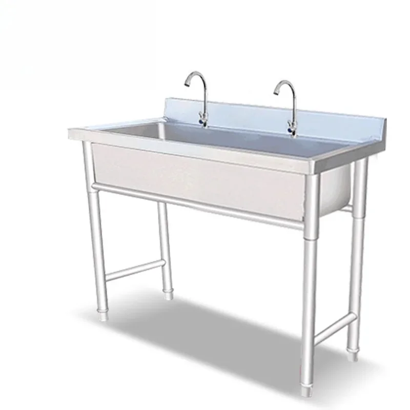 

Commercial row sink, stainless steel, single tank, dishwasher