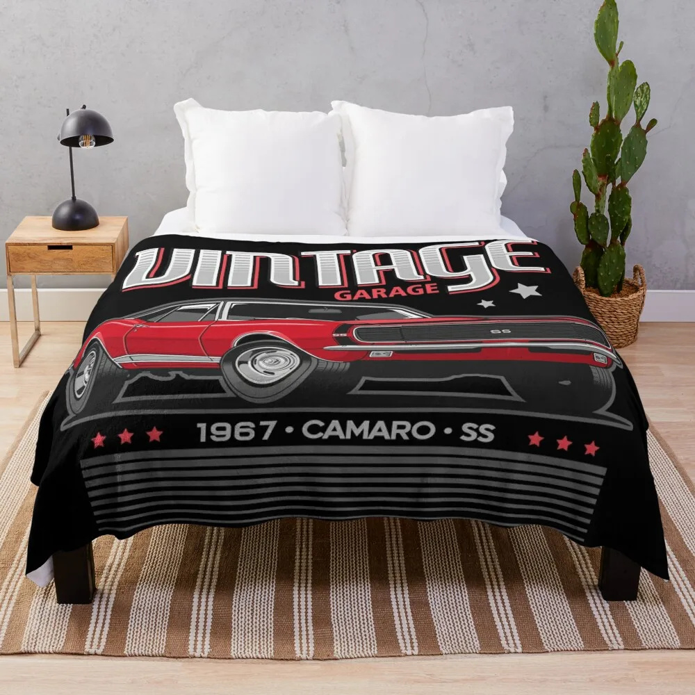 

1967 Camaro SS Throw Blanket Cozy Home Blanket Gift for Christmas Holiday