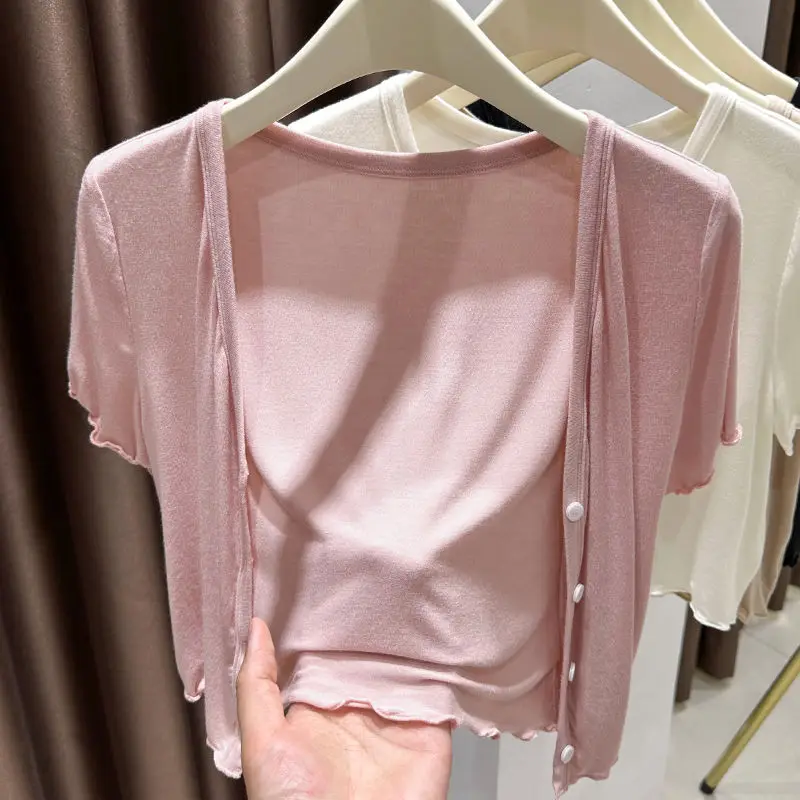 Plus Size Modal Lace Ort Sve Open Cardigan Damen Sommeroberbekleidung oulder awl ort Sle Sonnenschutzmantel Dünn...