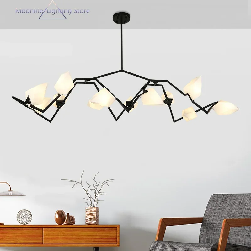 Post Modern Creative Individual Art Nordic Bedroom Designer Living Room Dining Room Villa LED Branch Peach Chandelier