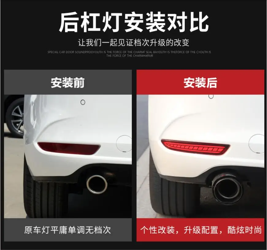 Sedan Car Bumper Tail Light Mazda3 Axela Taillight 2019~2021y LED Car Accessories Taillamp Mazda3 Axela Rear Light Fog