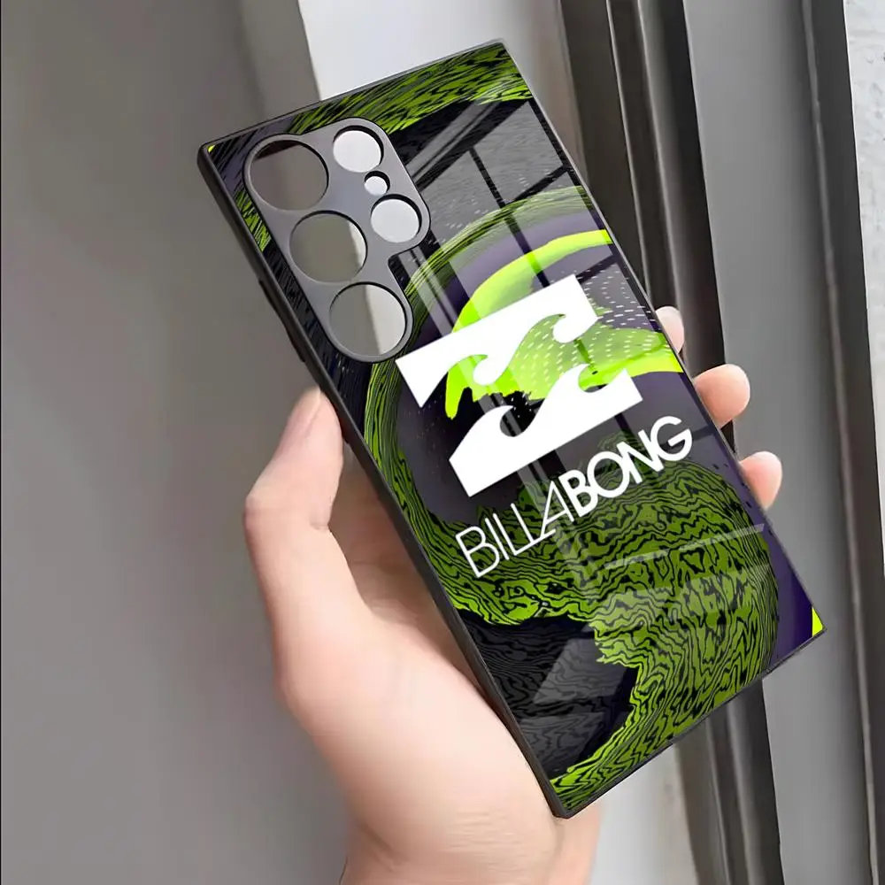 Capa de Vidro Casual para Celular Samsung S26 S25 Ultra S24 S23 S22 S20 FE S21 Plus A54 A34 A24 A53 A16 - Estilo Surf Billabong