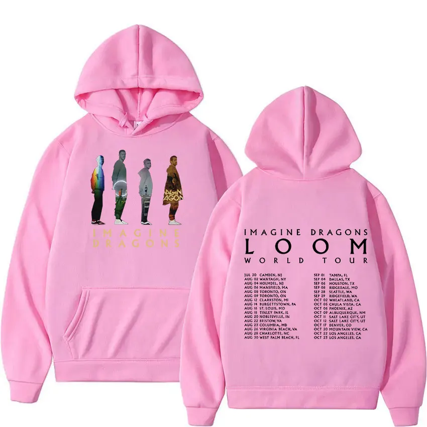 Hoodie retrô de Harajuku masculino e feminino, pulôver de manga comprida, moletom com capuz extragrande, banda, Future Dragons, Loom Tour, Novo, Moda, 2024