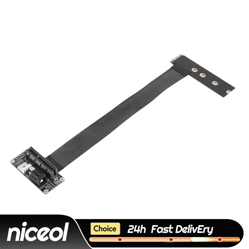 PCIe 4.0 X4 for M.2 NVMe Riser Extension Cable External GPU Graphics Card Expansion Adapter for Desktop PC