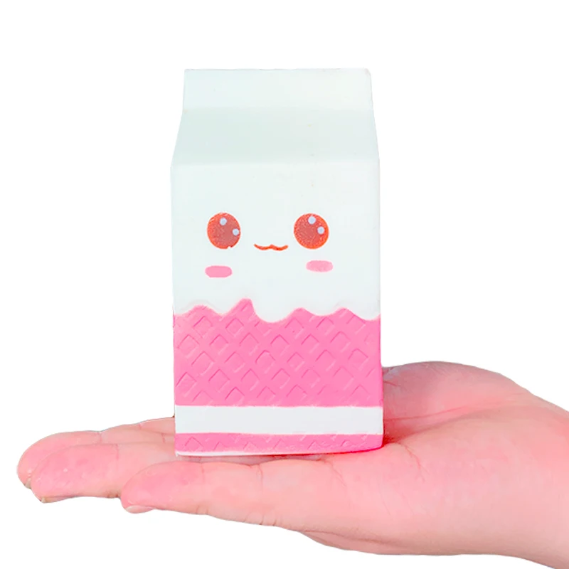 Kawaii Jumbo Milk Carton Squishy PU Simulated Food Toy Cream Scented Slow Rebound Stress Relief Desktop Ornament Gift