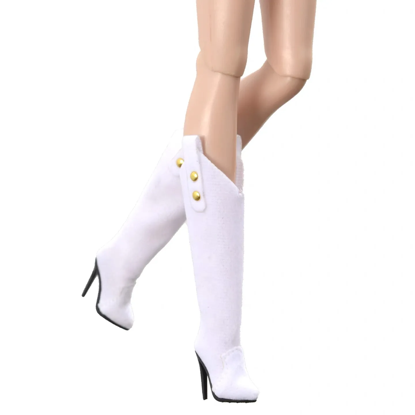 Doll Shoes Part 1/6 Supermodel Doll Classic Fashion Suede Mid-Calf Boot Versatile Winter High Heels For FR NU.FACE Babi Xianxian