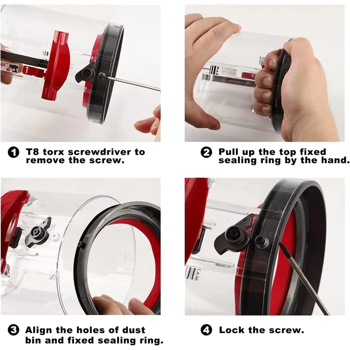 FZFZ Parti della tazza del contenitore della polvere aggiornate per V11 V15 SV14 SV15 SV22 Anello di tenuta e parti del coperchio del kit parti di ricambio