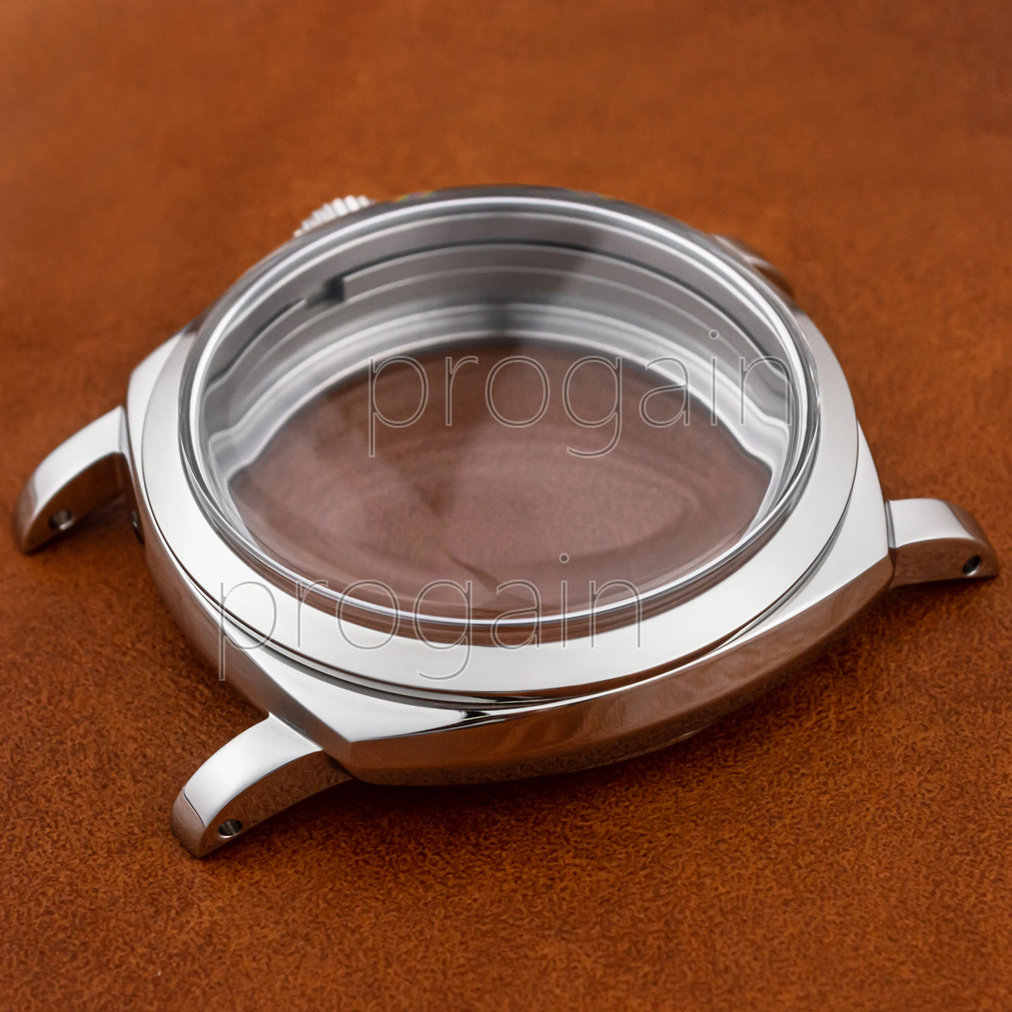 47MM Vintage Case Arcylic Bubble Mirror Stainless Steel Watchcase Mod Parts for PAM 6154 ETA6497/6498/ST3600 Automatic Movement