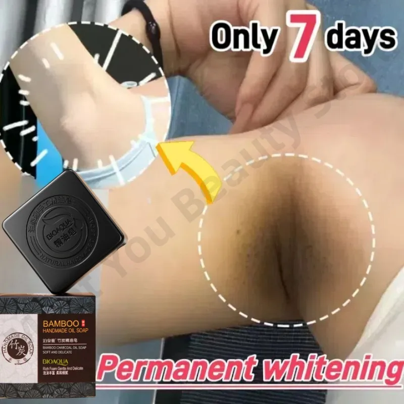 Body Whitening Bamboo Charcoal Handmade Soap Skin Moisturizing Deep Cleansing Oil Control Blackhead Remover Face Wash Hair Bath