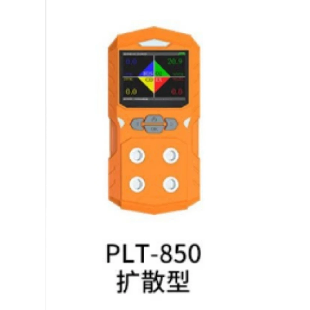 Four-in-one Portable Multi Gas Detector CO H2S O2 Combustible Gas High Precision Sensor Lithium Battery