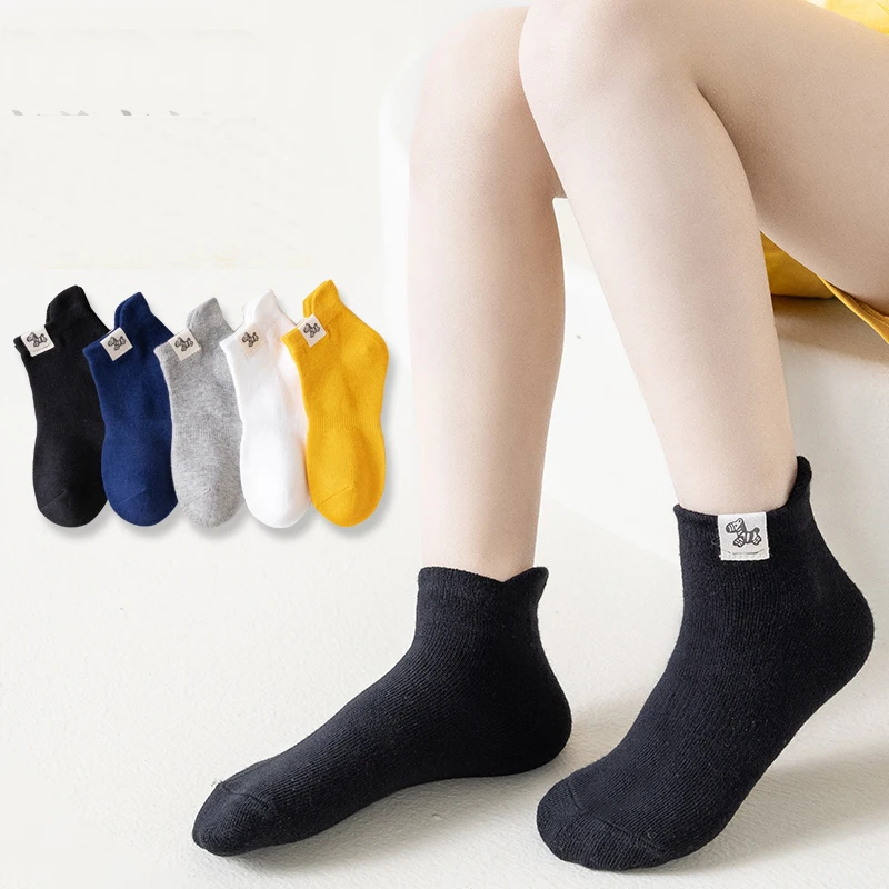 Kurze Kinder socken Frühling und Sommer dünne und atmungsaktive schweiß absorbierende Baumwoll socken für Jungen und Mädchen