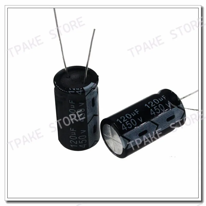 120UF450V 450V120UF 120MFD 450VDC 18x30mm Aluminum Electrolytic Capacitor Radial