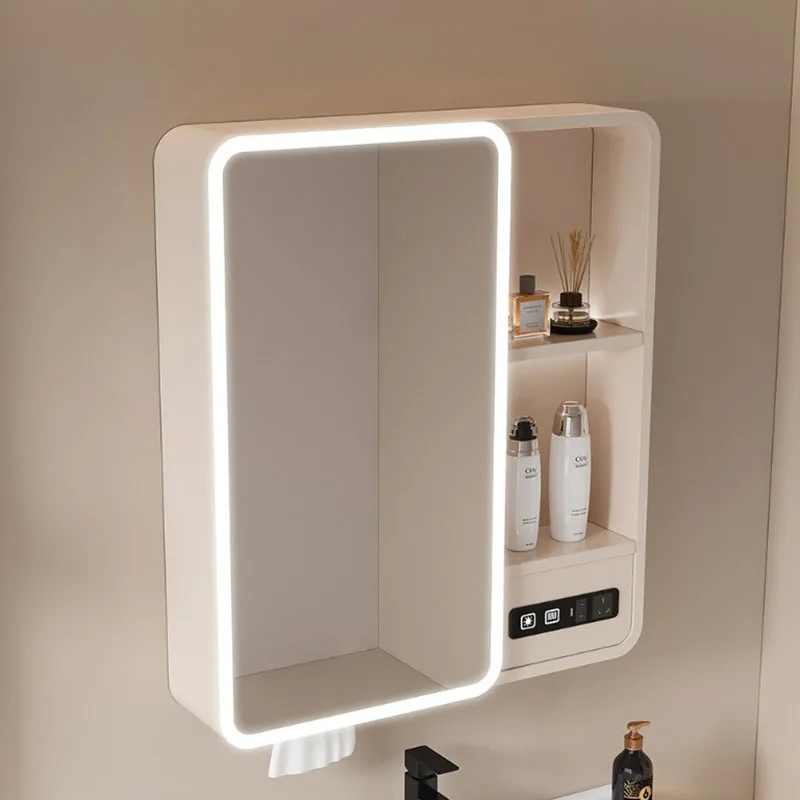 Modern Decorations Bathroom Cabinet Organizer Mirror Makeup Storage Cupboard Accessories Shelves Archivadores Salon Furniture view 3