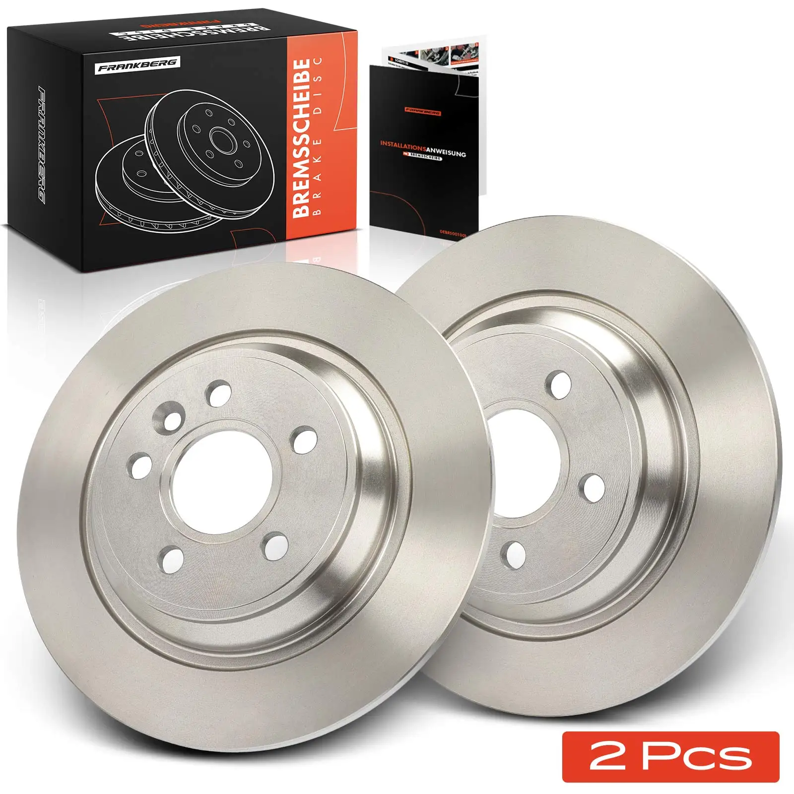 Frankberg 2x Disques de frein pour essieu arrière Volvo S60 II Cross Country S80 V60 I V70 III XC70 Van 2006-2018 307690590 6G912A315EB