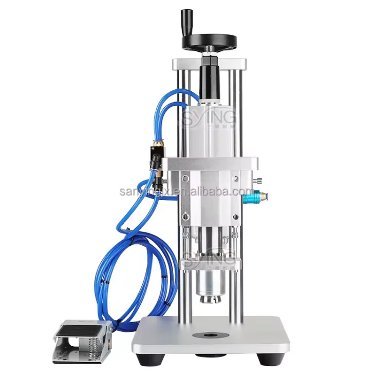 Automatic Desktop Pneumatic Vial Crimping Plastic Glass Bottle Sealing Capping Machine