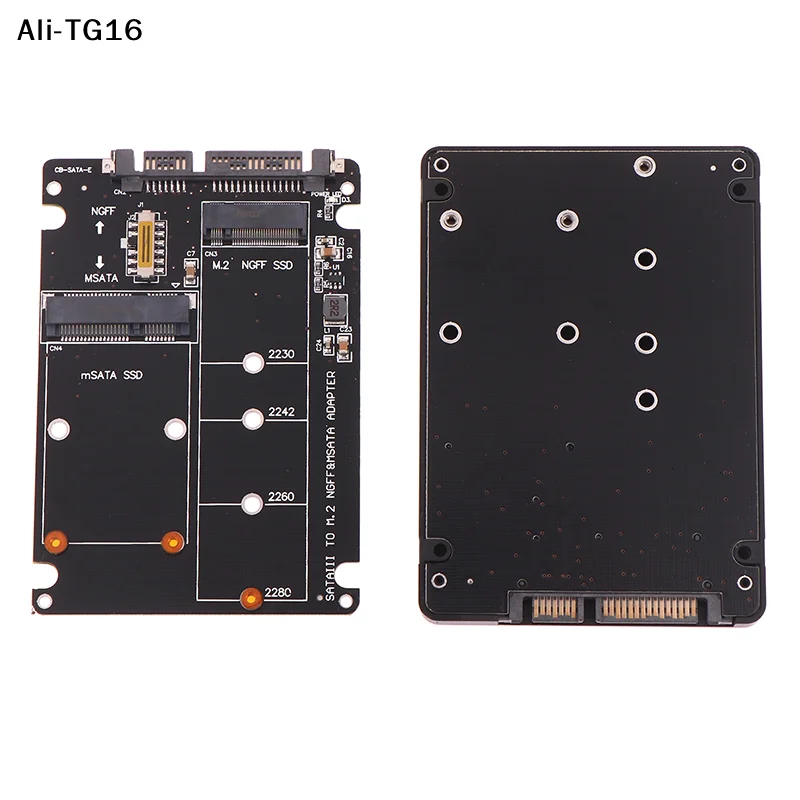 【Re2】SATA 60Gbps To M2 NGFF SATA SSD MSATA SSD Adapter MSATA To SATA M.2 NGFF To SATA  Disk Adapter Board