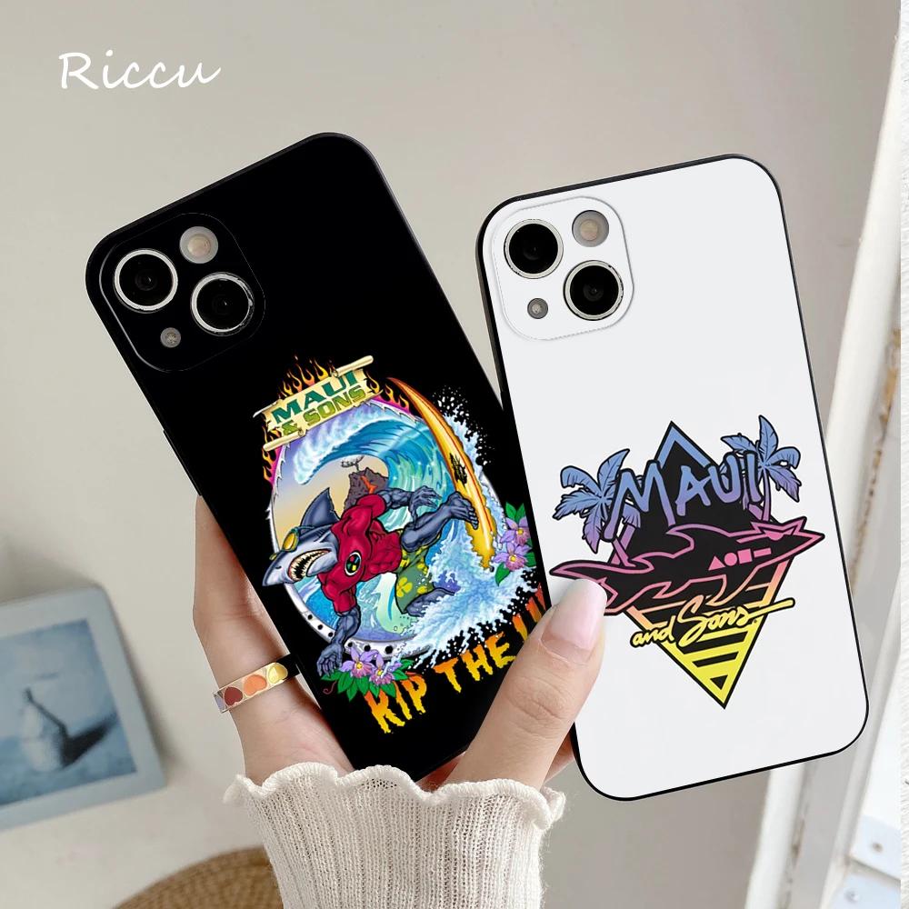 FOR IPhone 15 Phone Case 14 11 12 Pro 8 7 Plus X Pro 14 15 plus XR XS 14 13 pro MAUI AND SONS Surf Sakataboard Soft Phone Covers