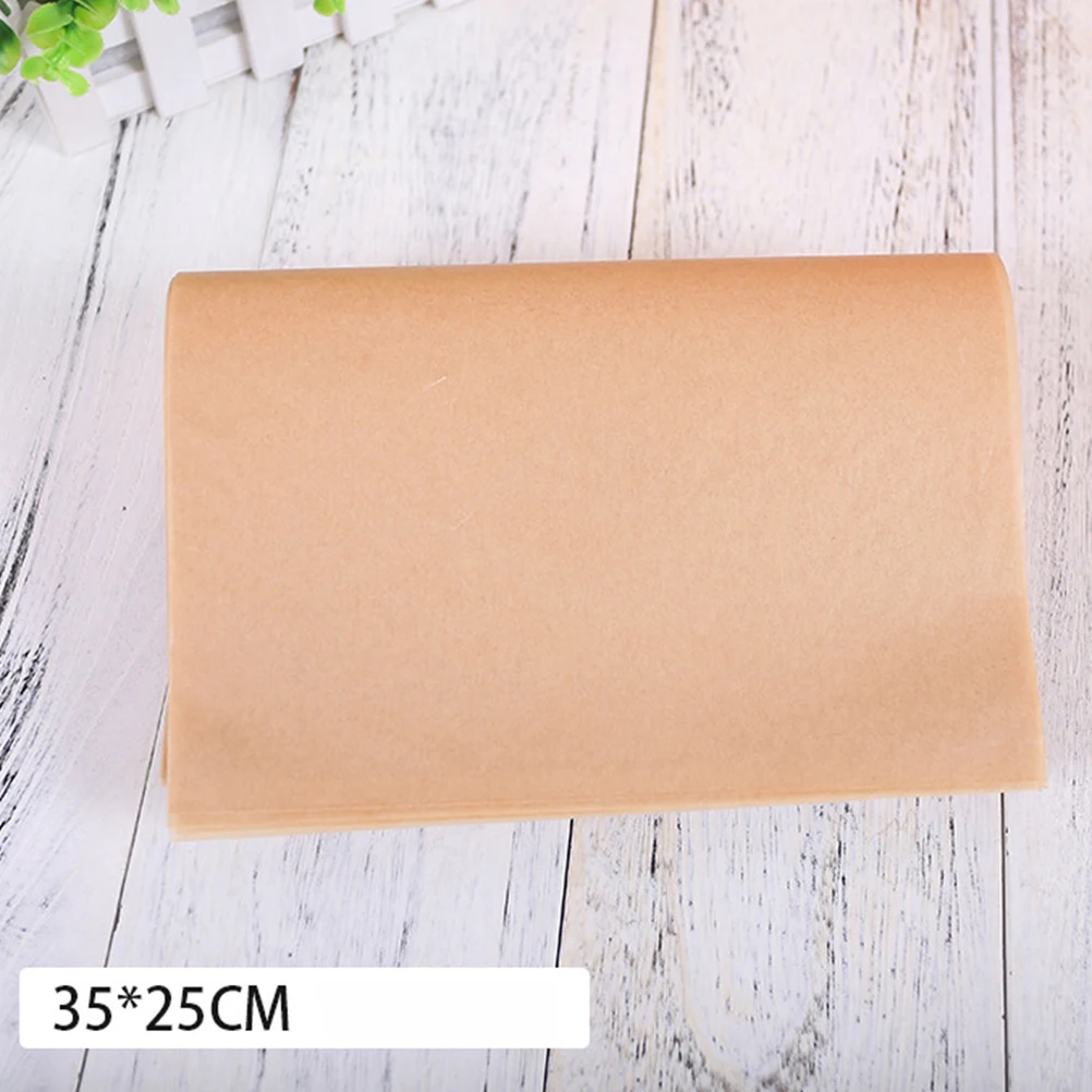 

100 pcs Non Stick Oil Absorbing Baking Paper Sheets 35x25cm Parchment Liners For Cake Pans Round Pan