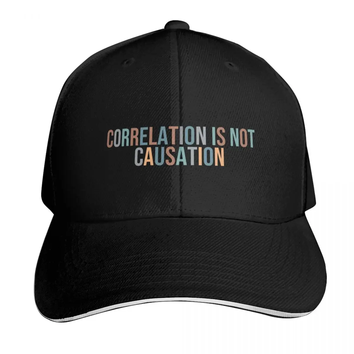 

correlation is not causation Baseball Cap tactical cap Icon fashionable Ladies Men's