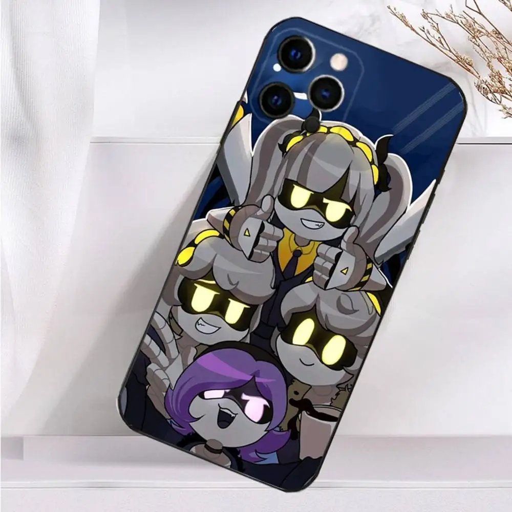 Etui na telefon Anime M-Murder D-Drones-Uzi do iPhone 16,15,14,13,12,11 Plus,Pro Max,XS,X,XR,SE,Mini,8,7 Miękki silikonowy czarny pokrowiec