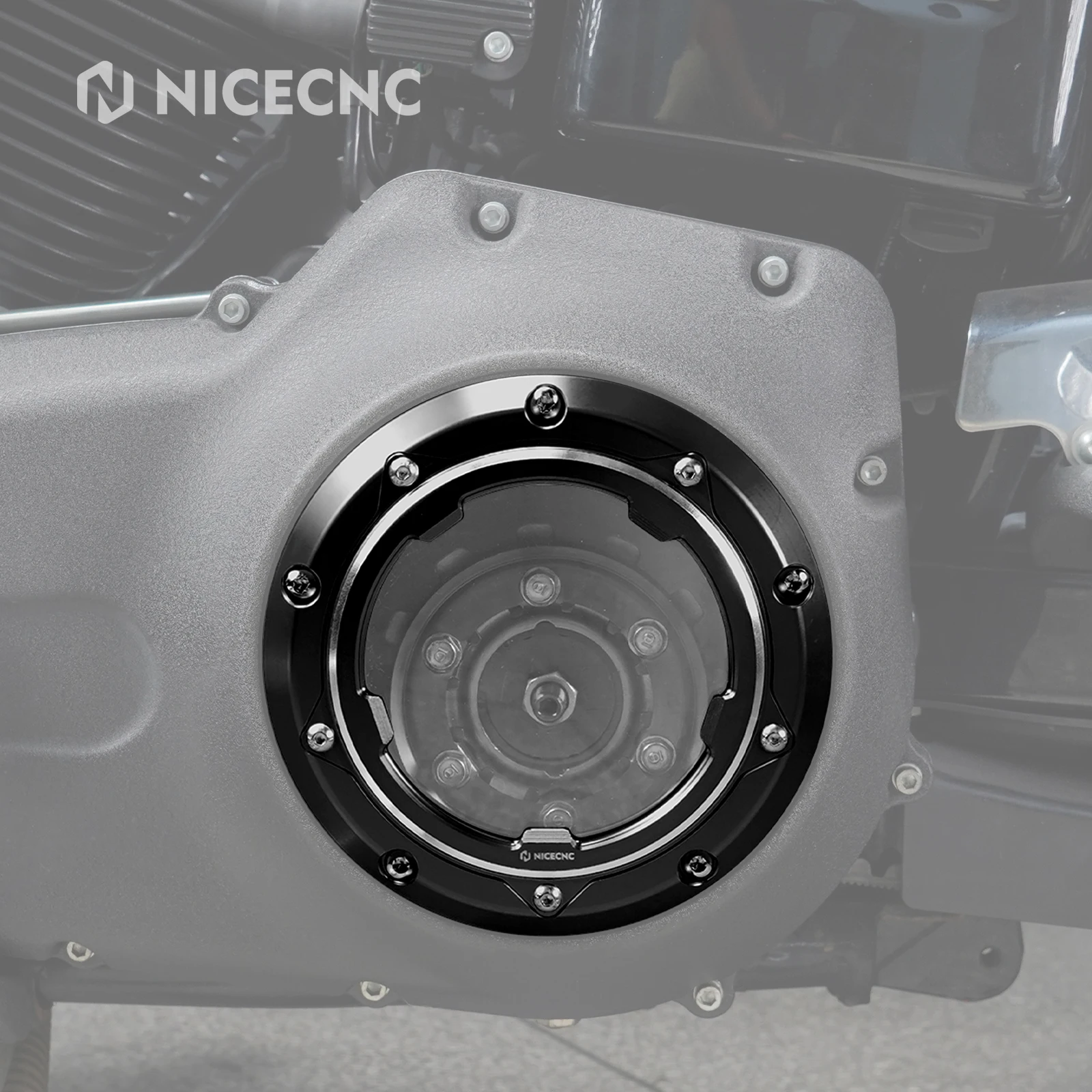 

NICECNC Clutch Cover for Harley Softail Standard Custom Deluxe Deuce 99-11 Dyna Fat Bob Street Bob Wide Glide Super Glide 99-17