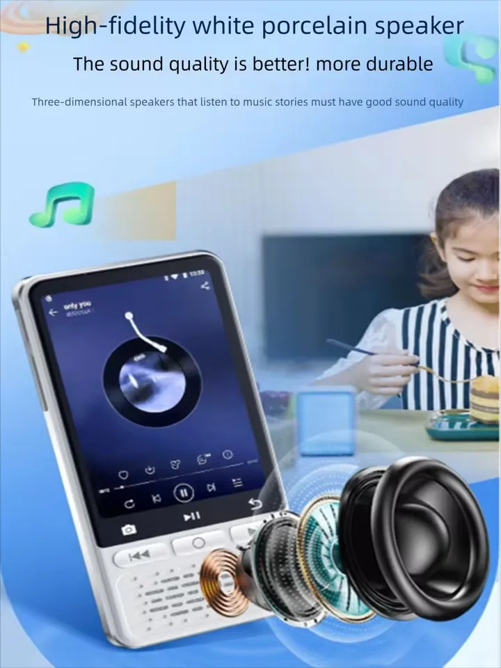 

MP4-плеер с камерой на 64 ГБ, сенсорный экран Android, Bluetooth, портативный Walkman, встроенный динамик, Hi-Fi музыка, MP3-плееры, запись голоса