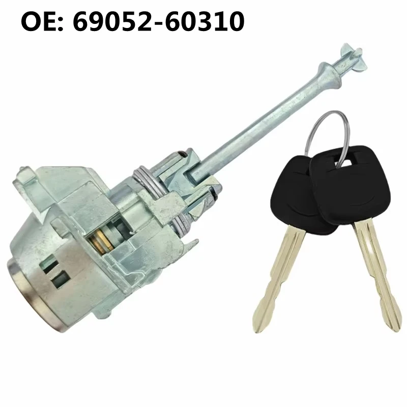 Car Front Left Door Lock Cylinder For Toyota Land Cruiser Prado 2009-2015 Auto Door Lock Core Barrel With 2Pcs Key