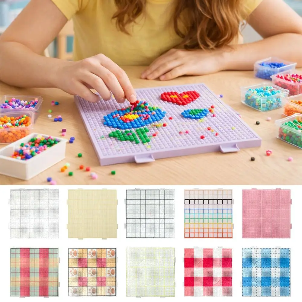 High Quality 2.6mm Bean Board DIY Make Puzzle Handmade Crafts Decor 52Pins Fuse Beads Pegboards Heat Resistant Hama Beads Tool