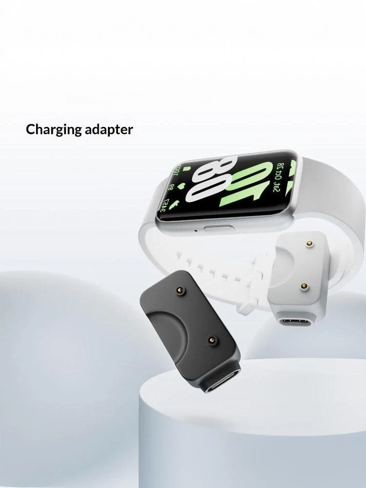 Magnetic Charging Adapter Built-in Keychain Blue Indicator Light Portable Charger Connector For Galaxy Fit3 Smart Watch▪