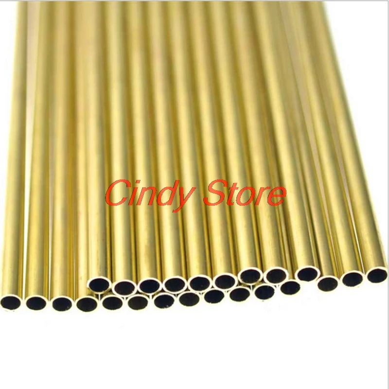 2pieces Brass Round Tube 250mm Length Brass Pipe OD 2mm,3mm,4mm,5mm,6mm,8mm,10mm ID 1/2/3/4/6/8/mm Hand Tool Part