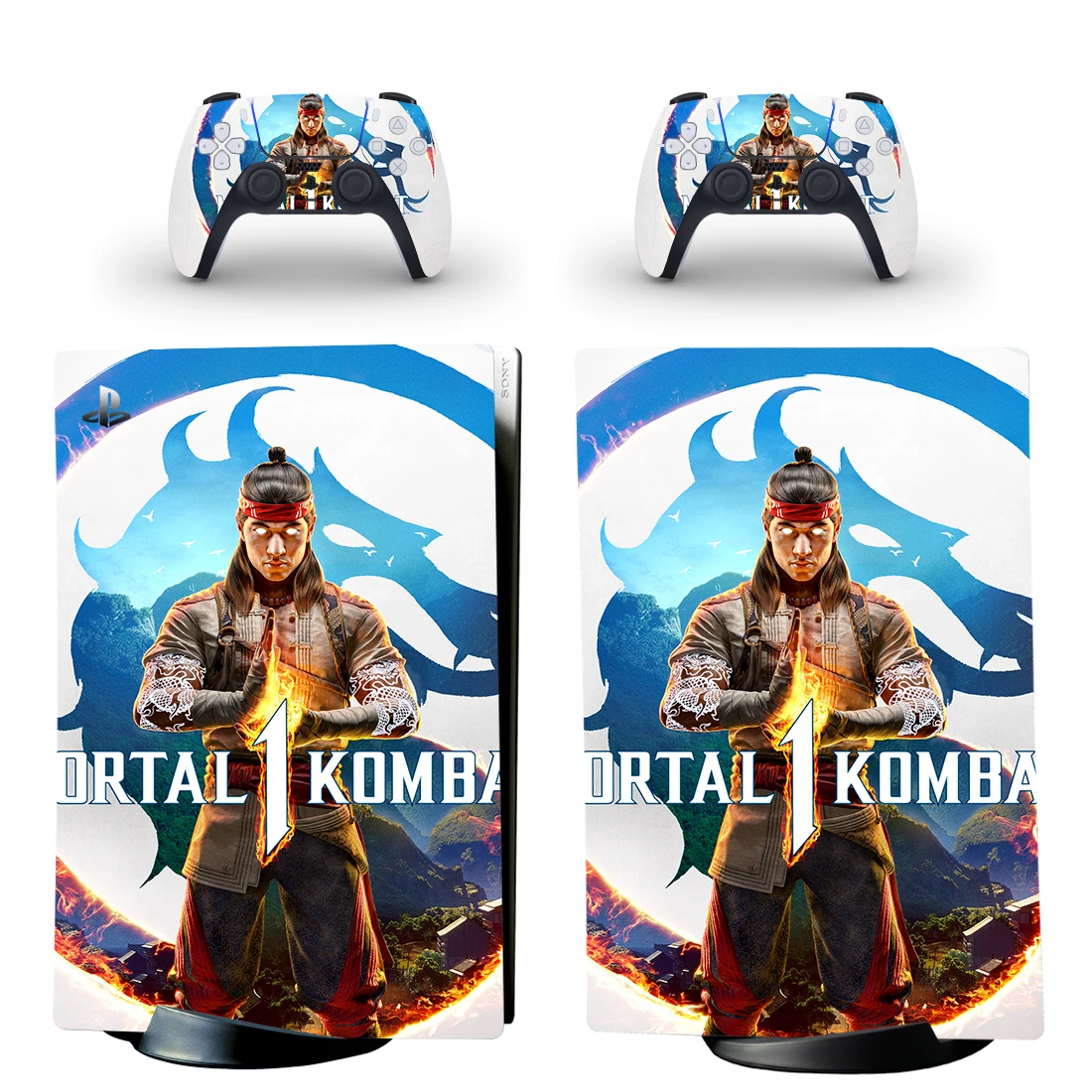 Mortal Kombat 1 PS5 Digital Skin Sticker Decal Cover for Console and 2 Controllers Vinyl Skins